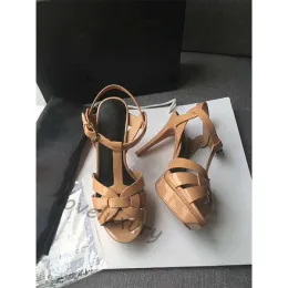 Sandals Sandals Women Tribute Patent Leather Platform Stiletto High Heel Shoes 10/14 cm Tstrap Heels