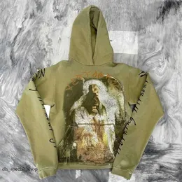 Vertabrae Hoodie Designer Fashion Clothing Men's Sweatshirts Vertabrae Hoodies Army Green Praying Hoodie 186