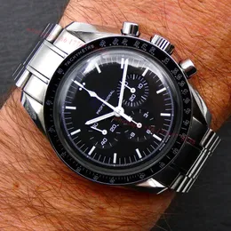 오리지널 Omeiga Superclone Watch Speedmasters Professional Moonwatch Watch Mirror Quality Mens Watch Box Montre Dhgate New