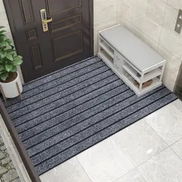 Teppiche moderne minimalistische Polyester Eingangstür Balkon Küche Teppich Solid Farbe Doppelstreifen Home Sun Protection Floor Matte können geschnitten werden