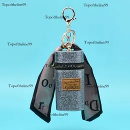 Chave de keyring balde de batom saco de armazenamento de lenço de seda Kichain titular de personalidade portátil charme pingente women acessórios fash edição original