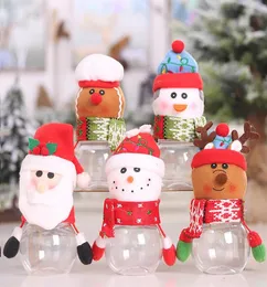 Пластиковая конфетная банка рождественская тема Маленькие подарочные пакеты Рождество Кэндс Коробка КАНС КАНС