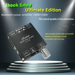 Amplifier XYC100L Bluetooth 5.0ワイヤレスオーディオデジタルパワーアンプステレオボード100WX2 BluetoothアンプAmplificador 3.5mm USBアプリ