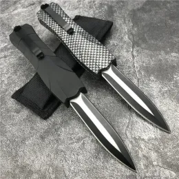 Auto Knife 3.62 '' 440cブレードABSクリップ付きブレードアブスUSスタイルベンチBMダブルアクションオートマチックナイフ4スタイルEDCポケット自己防衛ハンティング3300 4600 9400 9600 C07ゴッドファーザー