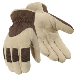 Handschuhe Hirschfaut Winter warmes Baumwollhandschuhe Antislip Wearresistant Coldresistant Skiwanderung Fahren im Freien mit Protokollierung