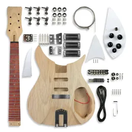 Tillbehör Censtar Handmade Ricken 325 DIY Electric Guitar Kit, Fixed Bridge, Solid Electric Guitar med gratis skärning och klottande stöd,