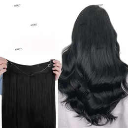 Human Hair Products the market slilcone ring on new halo flip hair extensions with 100g one pack236U Original edition