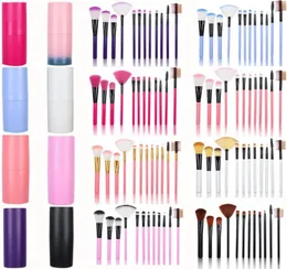 10pcs brush with round case Makeup Brush Set Professional Foundation Eyeshadow Powder Tools9356961