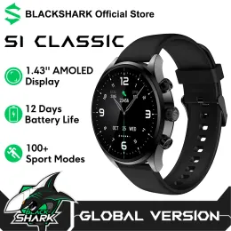 Watches Global Version Black Shark Watch S1 Classic Smartwatch 24H Health Monitoring 1.43 AMOLED SCREEN 12 Days Battery Live