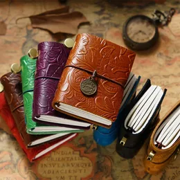Genuine Leather Travelers Notebook Pattern Pattern Planner Mini Notebooks Journal Handmange Diary Sketchbook Stationery 240428