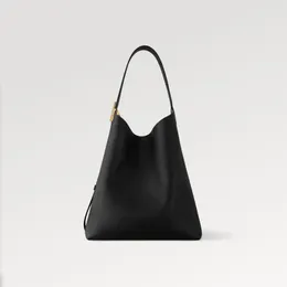 Explosion New Women's Low Key Hobo MM M24856 Handväska svartkornig kalvskinn mocka kalvskinn foder krok stängning hänglås fashionabelt slouchy silhuett designer het