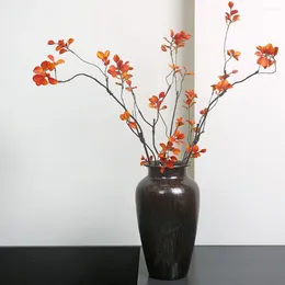 Декоративные цветы творческий осенний лист растения букет ретро Длинные поддельные кленовые ветвь спальня