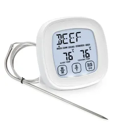 Grills Termômetro de carne Digital BBQ Medidor de temperatura cozinha Sonda de carne inoxidável Termomter para grade de forno