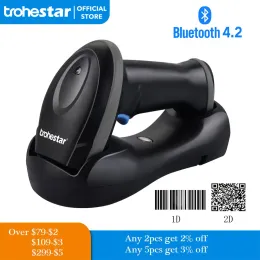 Scanner Trohestar Wireless Barcode Scanner 2.4GHz1d 2D -Barcode -Leser USB Scanner Ladel Ladle Leitor de Codigo de Barra 2D Scanner