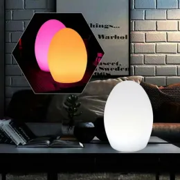 おもちゃ鉛ナイトライトUSB充電式卵形RGBパットライトベビー摂食睡眠目保護ランプ屋外バーテーブルランプ