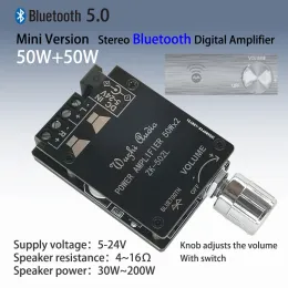 Wzmacniacz Mini Bluetooth 5.0 Bezprzewodowy audio cyfrowy Wzmacniacz Power Stareo Board 50WX2 Bluetooth Amplifificador ZK502L