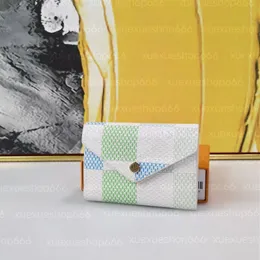 Luxusbeutel Welns Kurzerbringliche Brieftasche Romy Reißverschluss Coin -Geldbörsen Plaid Briefe weibliche Hasp -Brieftasche tragbare Zippy -Kartenbeutel Langer Brieftaschen Designerladies Clutch -Taschen