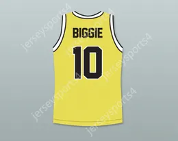 Custom nay mass jovens/crianças biggie smalls 10 bad boy basketball jersey com patch top costeded s-6xl