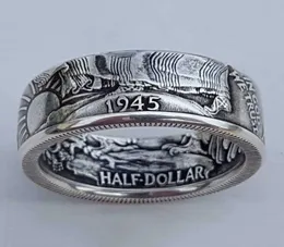 Antyczna moneta Morgan Sier United Stat of America Half Dollar 1945 Ring1010655