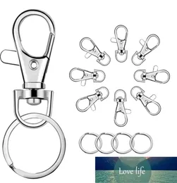 100 Schlüsselbundhaken mit Schlüsselringen Schlüsselbund -Clip -Haken mit Ringen Schmuck Making2011990