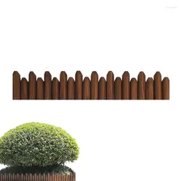 Garden Decorations Wood Fence No Dig Landscape Edging Lawn Flower Bed Border Flexible Decorative Borders For Spring Yard Patio Pathway