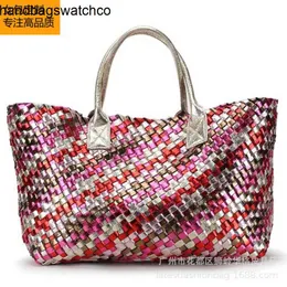 Bottegvenets Cabat Tote Bag Large Fashionable and Colorful Hand Woven Bags Large Capacity Mother Son Portable Shopping Fashion frj