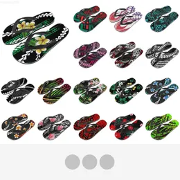 Slippers Polinésia tribal havaiana tatuagem tatuagem havaí impressa mass slippers de verão sapatos de praia não deslizamento esportivo chinelos flip flip confort casual 240506