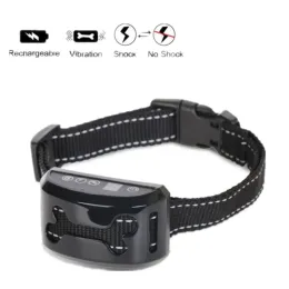 Collars Pet Dog Waterproof Waterproof Electric Shock Anti Bark Collar Vibration Vibration Pet Dog Training Collar