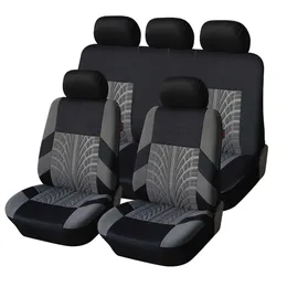 Bilstolskydd Set Universal Fit De flesta biltäcken med däckspårdetalj Styling Car Seat Protector