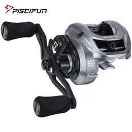 Piscifun Alloy M Metal Baitcasting Reel 10KG 22LB Max Drag with High Low Speed Shield Bearings Strong Salt Water Fishing 240506