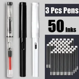 53pcs Penna Fontana Sostituibile set di inchiostro Blackbluered Ink EF School Pens Supplies Stationery per la scrittura di calligrafia 240428