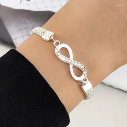 매력 팔찌 Ifkm 라인 스톤 인피니티 브레이슬릿 남성 여성 보석 Pulsera Diamante Bracelete de Diamantes Para Mulher 2024