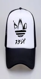 Ball Caps Design Harajuku Hat Cappello Cartoon Totoro Spirit Away Baseball senza faccia Hat Snapback Hats senza volto Women Anime Mesh Trucker CA5356813