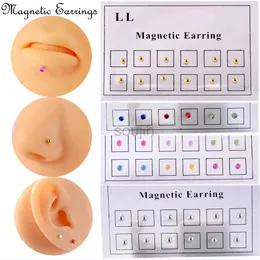 Body Arts 12pcs/cartondatura FINUCA CHEATER FINUCIO MAGNET NON PIERCETO TRAGUS TRAGUS LIPBRET BABRET NOTE GIETYRIE GEIETRUI MAGNETICA D240503