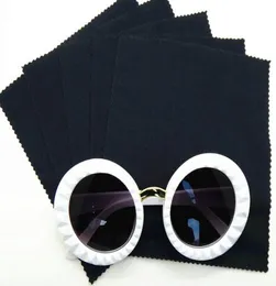 100pcslot 210GSM 1414cm 블랙 마이크로 화이버 청소 천 렌즈 Zig Zag Cutting8897422에서 안경을위한 안경을위한 클리너
