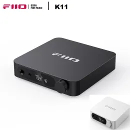 Wzmacniacz Nowy przylot Fiio K11 1400W Zrównoważony pulpit DAC Wzmacniacz słuchawkowy 384KHz/24bit DSD256 dla domowego audio/komputera