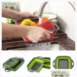 Cesti sospesi Creative Fruit Caske Canke lavello cucina quadrati 4 Colori Telescopic Detriti Deap Drain Delive Delive Delive Dhrxa