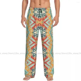 Men's Sleepwear Ethnic Tribal Geometric Colorful Pattern Mens Pajamas Pyjamas Pants Lounge Sleep Bottoms