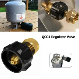 Accessori Accessori Adattatore di ricarica del serbatoio a gas cilindri per esterni Adattatore per il convertitore della valvola del regolatore QCC1 Adattatore BBQ Strumenti BBQ Outlet