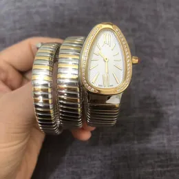 Womens Watch Light Luxury Brand Watch маленькие и элегантные змеиные часы Стиль модные браслетные часы с алмазным стальным бретеком Swiss Moviss Montre de Luxe