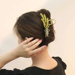 Inne nowe słodkie modne złote włosy pszenicy eleganckie aluminiowe klipsy kucyk clip klip kobiet włosy klips