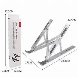 Tablet Pc Stands Creative Folding Bracket Aluminum Alloy Stand 10-15.6 Inches Laptop Mounts 6-Position Adjustable Height Portable Hold Otd5J