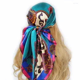 SCARPE SCARPA SCARPA SCARFOP SCARFOP PER WOMES VINTAGE Four Seasons Capelli Scarve 90 90 cm Hijab Foulard Bandana Femme Maestro