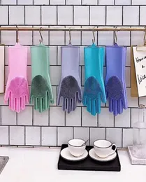 Волшебные кремнеземные перчатки домашние кухни очищают перчатки для посудомоечных мытья