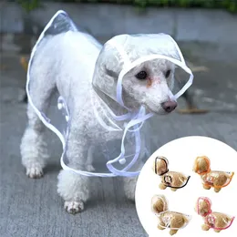 Jaqueta ao ar livre Filhote de chuva PU Capuz transparente Capuz de estimação para cães para cães pequenos Roupas de chihuahua Aparel à prova d'água SXL 240429