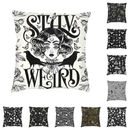 Pillow Nordic Stay Weird Cover For Sofa Soft Halloween Witch Throw Case Home Decor Pillowcase Office Outdoor