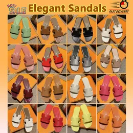 Frete grátis Sandálias Sandálias Sandálias para mulheres Sliders Slipers Black Slip Slip Slip Slipper Womens Luxury Leather Sandal Top Quality New Brand 2024