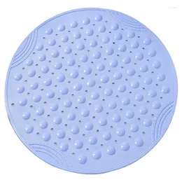 Teppiche Multifunktional runde TPR-Anti-Rutschmatte für Badezimmer und Duschbad mit Abflusslochmassagebads