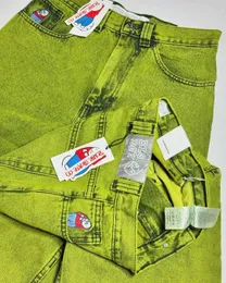 Męskie szorty Polar Skate Co Big Boy American Green Wash Denim Denim Denim Męskie deskorolki marka Kultura prosta noga Pięcioosobowe spodnie2405