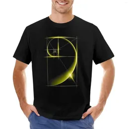 رجال Polos Fibonacci: تي شيرت Golden T-Shirts كبير الفراغات المصمم